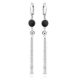 Cercei argint lungi cu lantisoare si tortite DiAmanti Z2037DR_B-DIA (Argint 925‰ 3,3 g.)